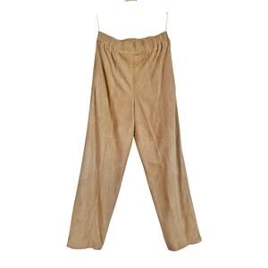 Vintage VAKKO Beige Suede Trousers Pants 10